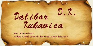 Dalibor Kukavica vizit kartica
